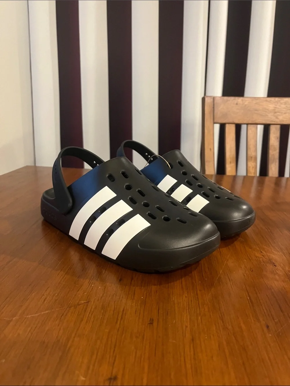 Adidas Adilette Clog 2.0 Shoes JQ8058 new black white Mens Size 9 / Women’s 10